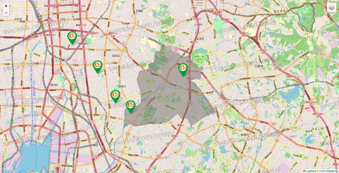 愛知県の学研ココファンの施設地図