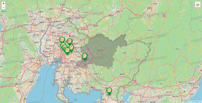 愛知県の学研ココファンの施設地図