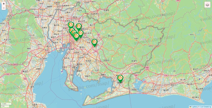 愛知県の学研ココファンの店舗地図