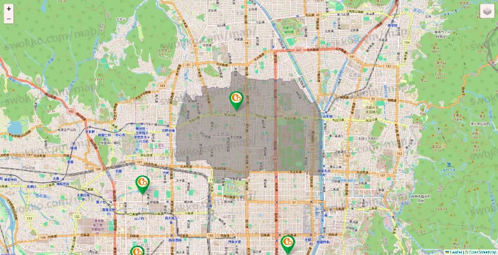 京都府の学研ココファンの施設地図