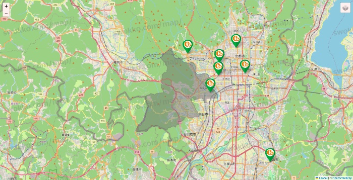 京都府の学研ココファンの施設地図