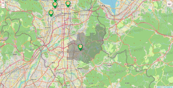京都府の学研ココファンの施設地図