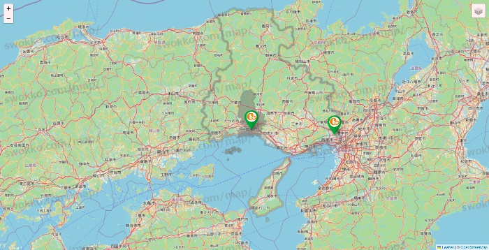 兵庫県の学研ココファンの施設地図