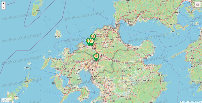 福岡県の学研ココファンの施設地図