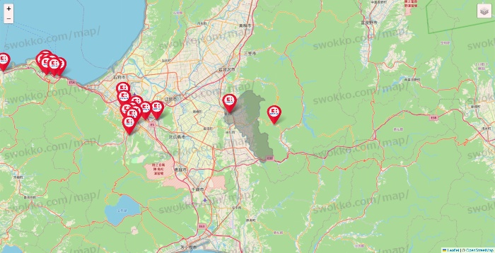 北海道のココカラファインの店舗地図