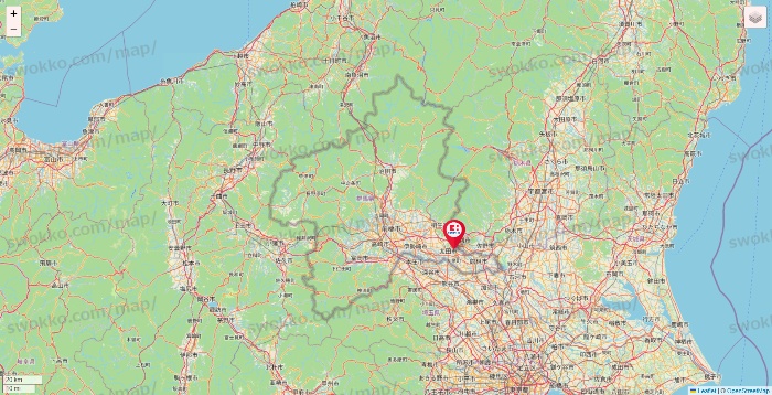 群馬県のココカラファインの店舗地図