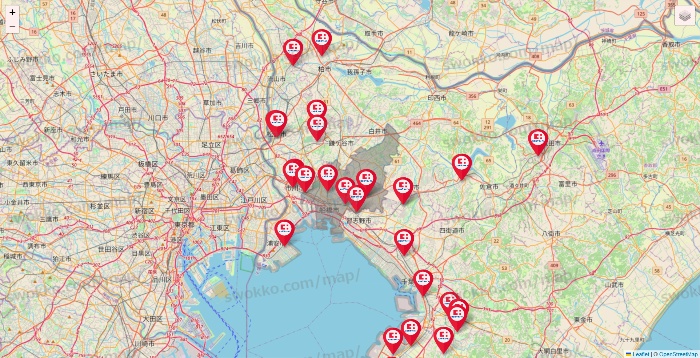 千葉県のココカラファインの店舗地図