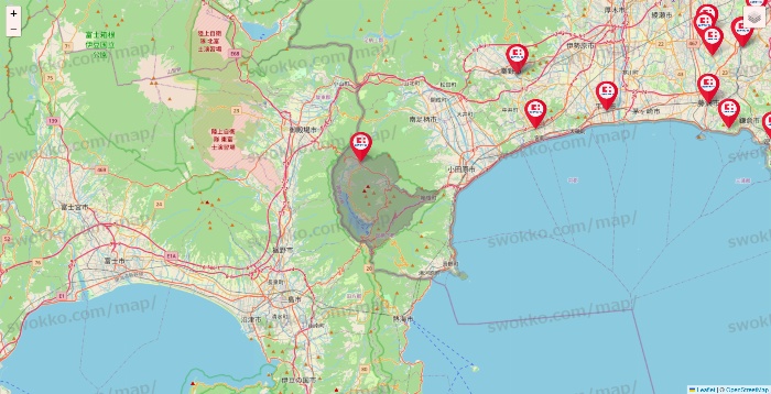 神奈川県のココカラファインの店舗地図