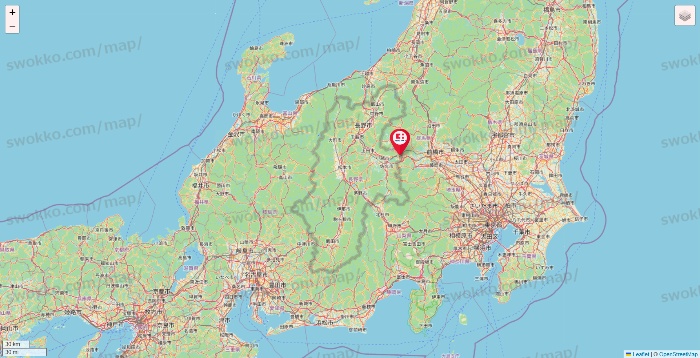 長野県のココカラファインの店舗地図