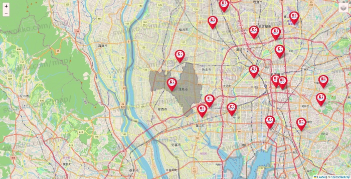 愛知県のココカラファインの店舗地図