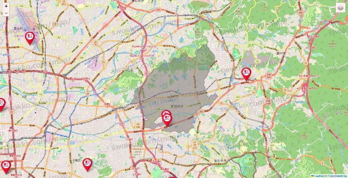 愛知県のココカラファインの店舗地図