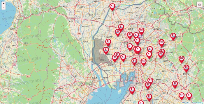愛知県のココカラファインの店舗地図