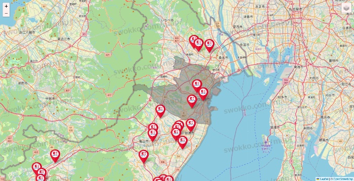 三重県のココカラファインの店舗地図