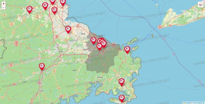 三重県のココカラファインの店舗地図
