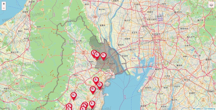 三重県のココカラファインの店舗地図