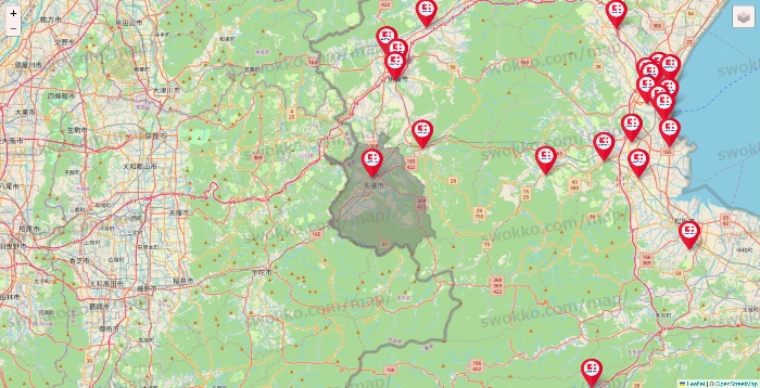 三重県のココカラファインの店舗地図