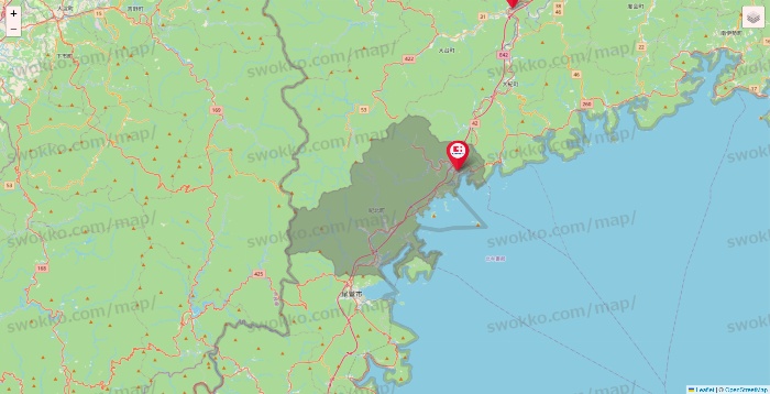 三重県のココカラファインの店舗地図
