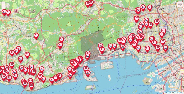 兵庫県のココカラファインの店舗地図