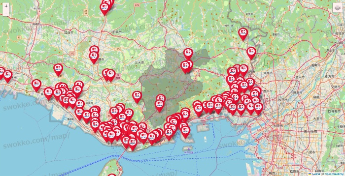 兵庫県のココカラファインの店舗地図