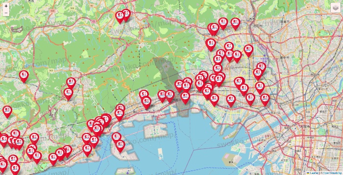 兵庫県のココカラファインの店舗地図