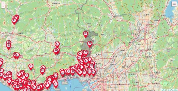 兵庫県のココカラファインの店舗地図