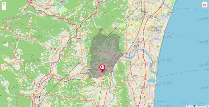 宮城県のココカラファインの店舗地図