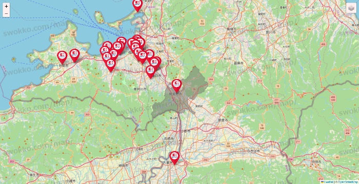 福岡県のココカラファインの店舗地図