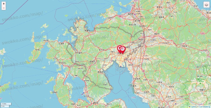 佐賀県のココカラファインの店舗地図