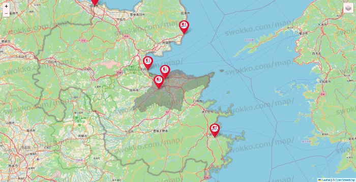 大分県のココカラファインの店舗地図