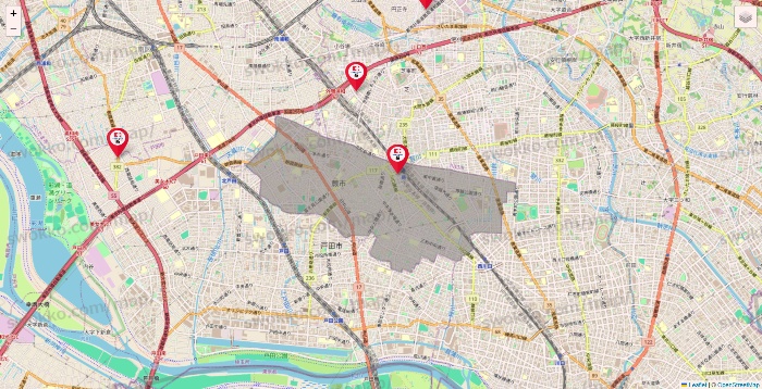 埼玉県のココカラファイン系列いろいろの店舗地図