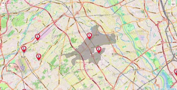 埼玉県のココカラファイン系列いろいろの店舗地図