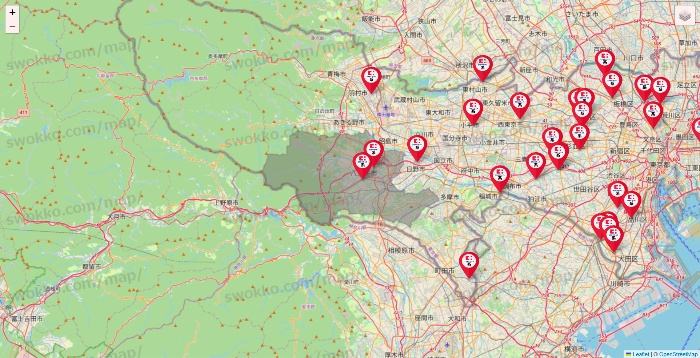 東京都のココカラファイン系列いろいろの店舗地図