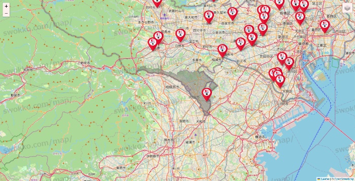 東京都のココカラファイン系列いろいろの店舗地図