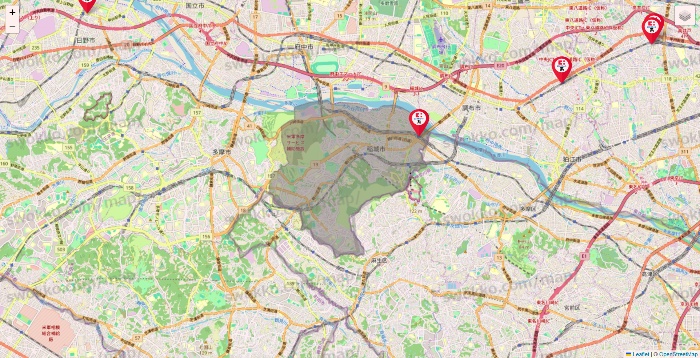 東京都のココカラファイン系列いろいろの店舗地図