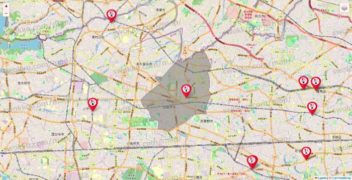 東京都のココカラファイン系列いろいろの店舗地図