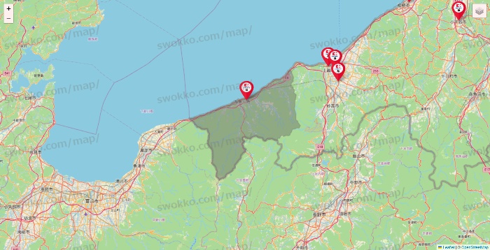 新潟県のココカラファイン系列いろいろの店舗地図