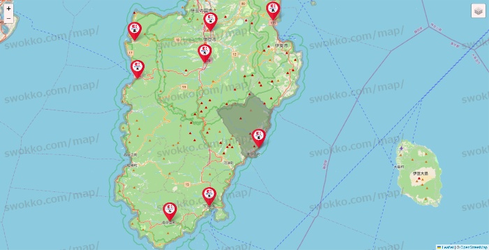 静岡県のココカラファイン系列いろいろの店舗地図