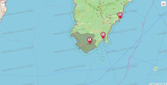 静岡県のココカラファイン系列いろいろの店舗地図