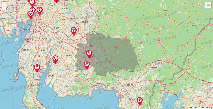 愛知県のココカラファイン系列いろいろの店舗地図