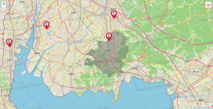 愛知県のココカラファイン系列いろいろの店舗地図