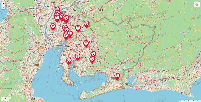 愛知県のココカラファイン系列いろいろの店舗地図