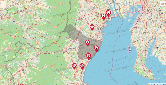 三重県のココカラファイン系列いろいろの店舗地図