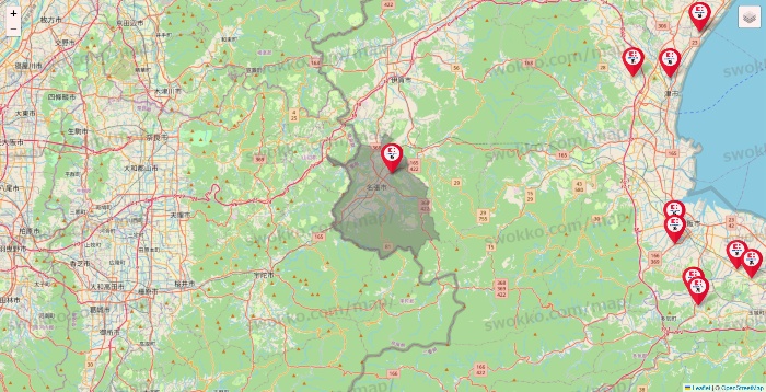 三重県のココカラファイン系列いろいろの店舗地図