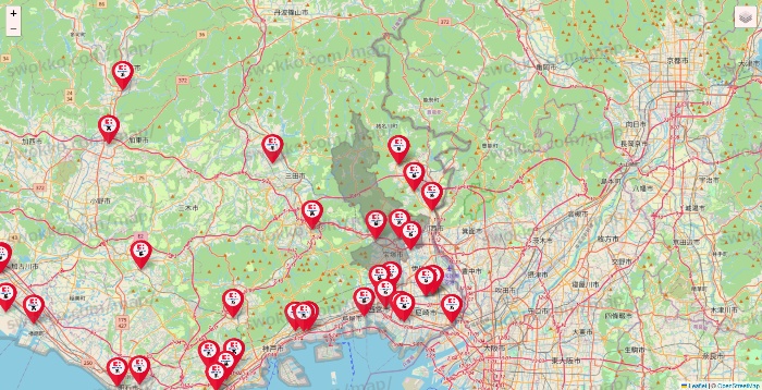 兵庫県のココカラファイン系列いろいろの店舗地図