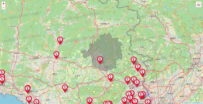 兵庫県のココカラファイン系列いろいろの店舗地図