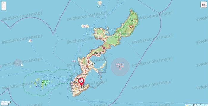 沖縄県のココカラファイン系列いろいろの店舗地図