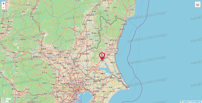 茨城県のココカラファイン系列いろいろの店舗地図