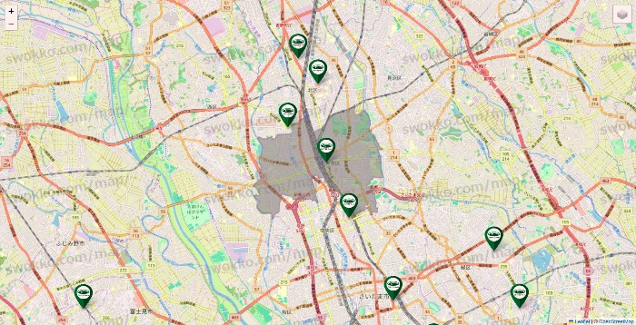 埼玉県の珈琲館の店舗地図