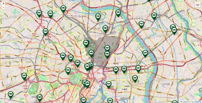 東京都の珈琲館の店舗地図