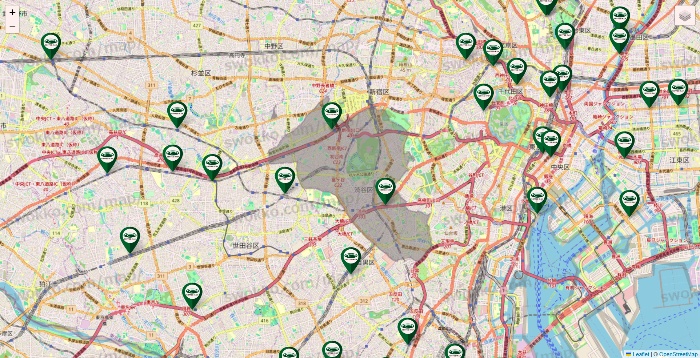 東京都の珈琲館の店舗地図